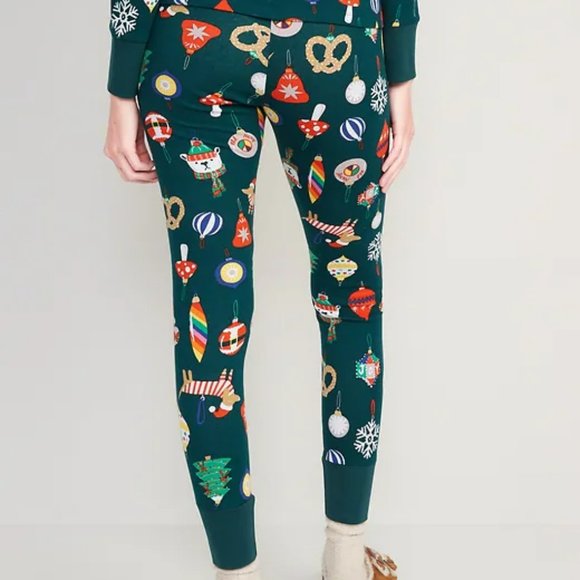 Old Navy Mid-Rise Ornament Print Pajama Leggings - Picture 2 of 5